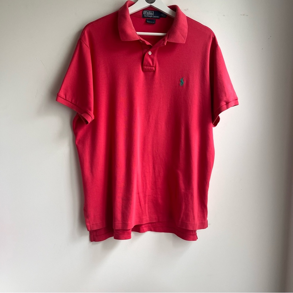 Polo by Ralph Lauren Men's Coral Custom Fit Jersey Polo Shirt